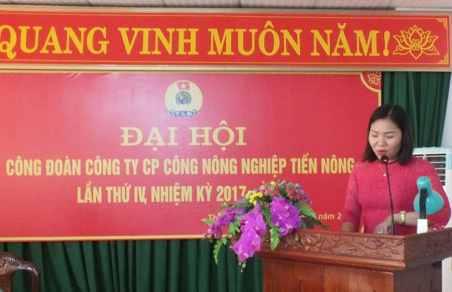 Tiến Nông tổ chức đại hội công đoàn nhiệm kỳ 2012-2017